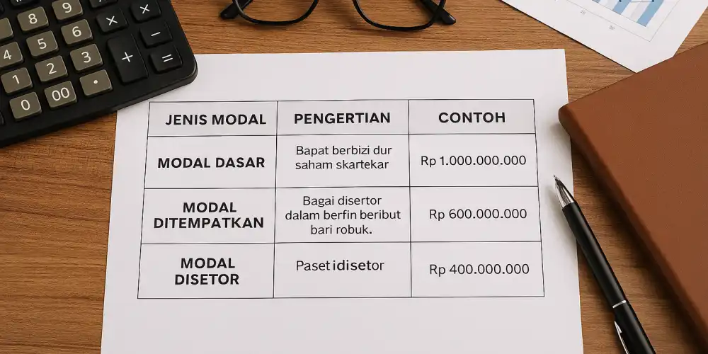 Modal dasar ditempatkan disetor