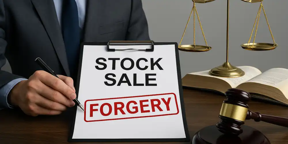 pemalsuan dokumen jual beli saham