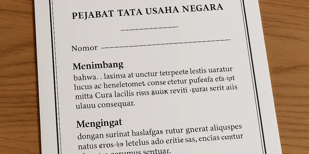 surat keputusan TUN