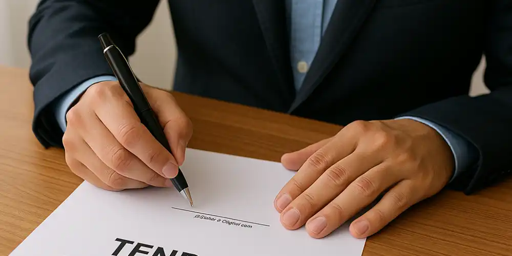 tanda tangan peserta tender